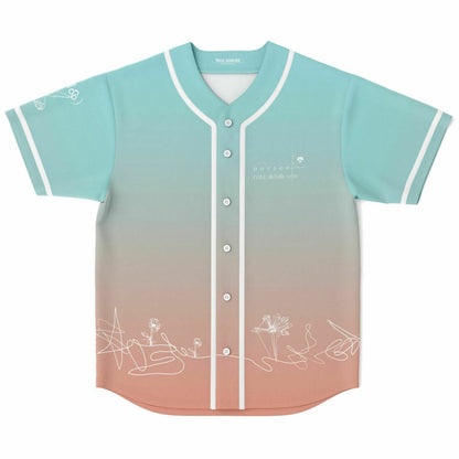 Porter Robinson Teal Coral Hand Drawn Rave Baseball Jersey