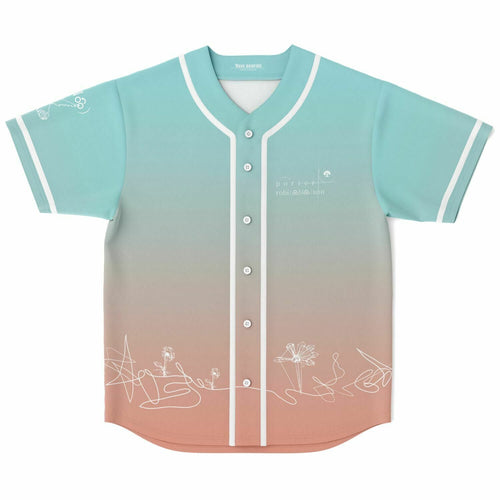 Porter Robinson Teal Coral Hand Drawn Rave Baseball Jersey