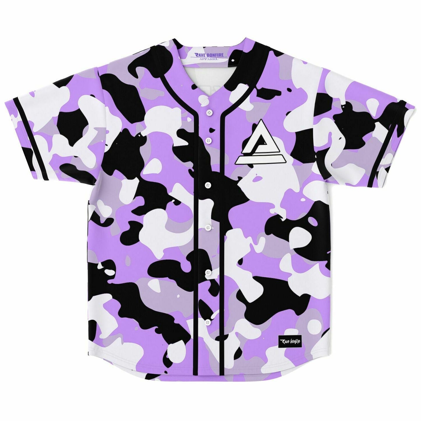 Trivecta Purple Camouflage Rave Baseball Jersey