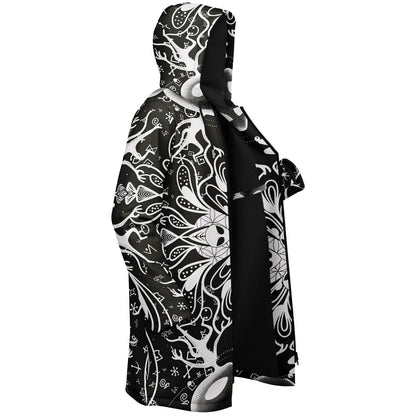 Black White Symmetrical Psychedelic Rave Cloak