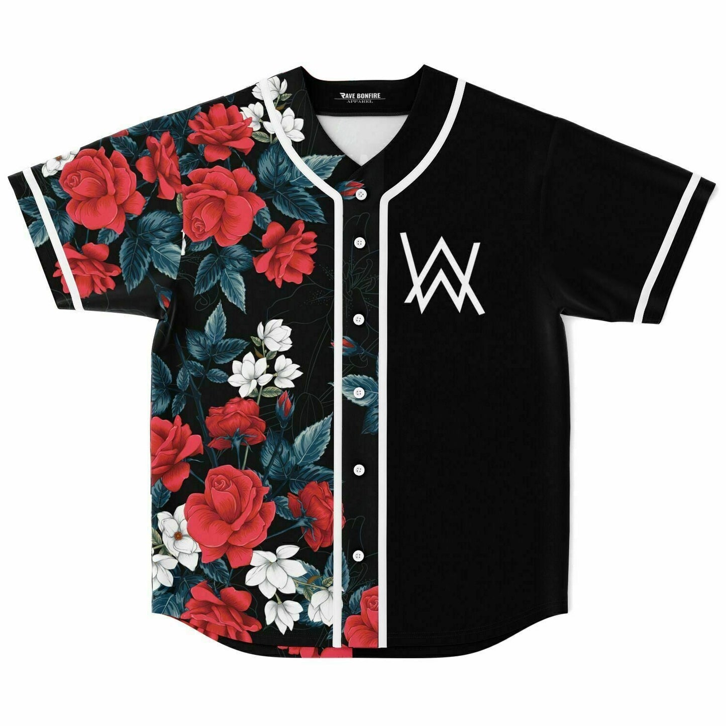 Alan Walker Black Split Rave Baseball Jersey