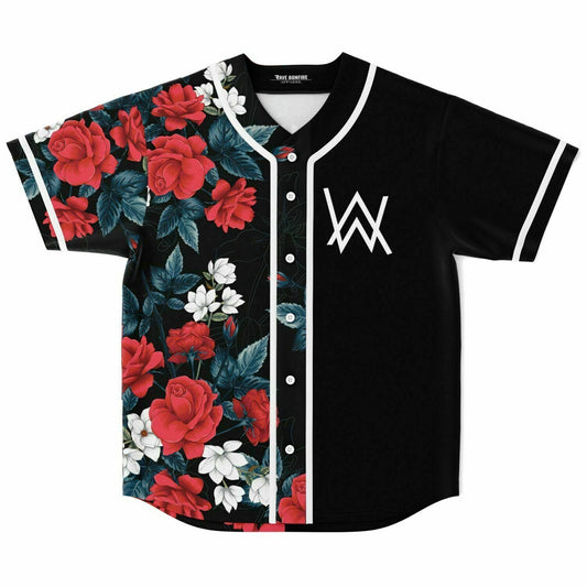 Alan Walker Black Split Rave Baseball Jersey