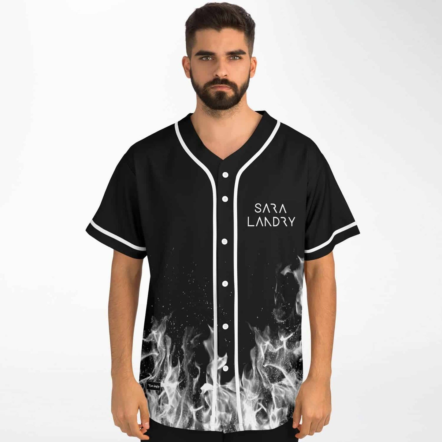 Sara Landry Black Rising White Rave Baseball Jersey