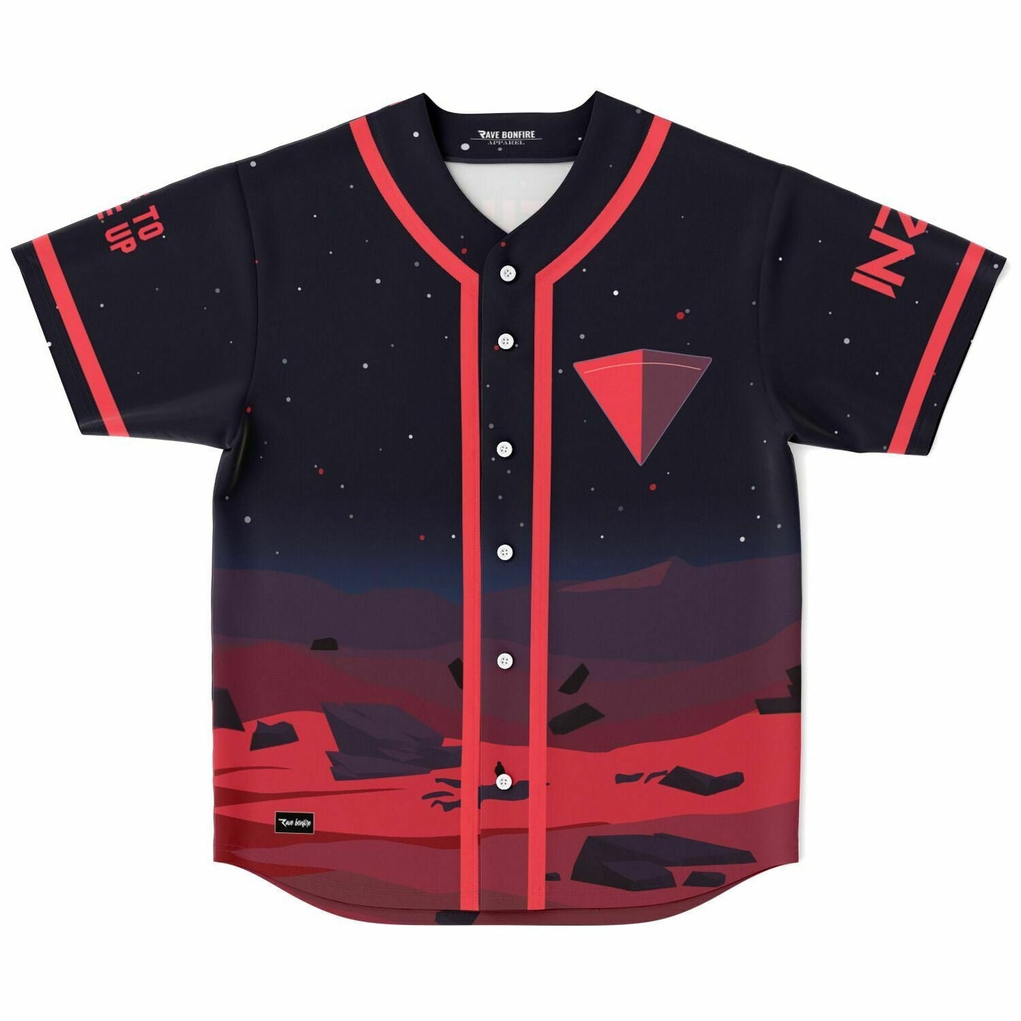 Dark Navy Minimalist Flat Rave Baseball Jersey