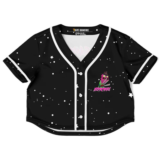 Headbangers bitch terry crop top jersey