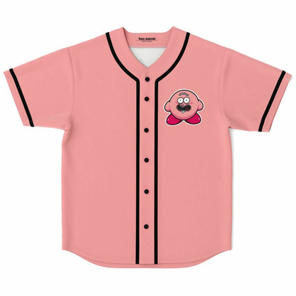 Salmon Pink Kirby Cartoon Rave Baseball Jersey