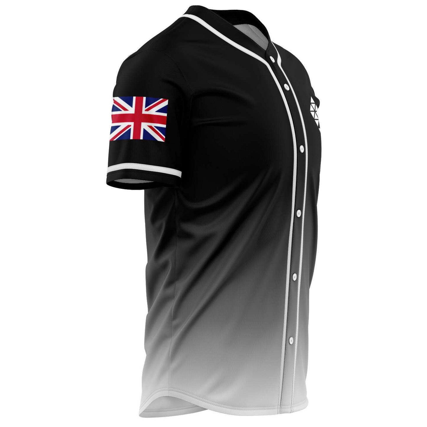 Black White Minimal Triangular Rave Baseball Jersey