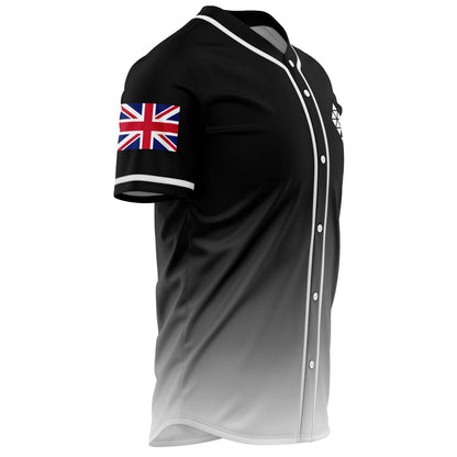 Black White Minimal Triangular Rave Baseball Jersey
