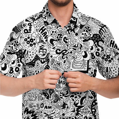 Trippy doddles Short Sleeve Button Down Shirt