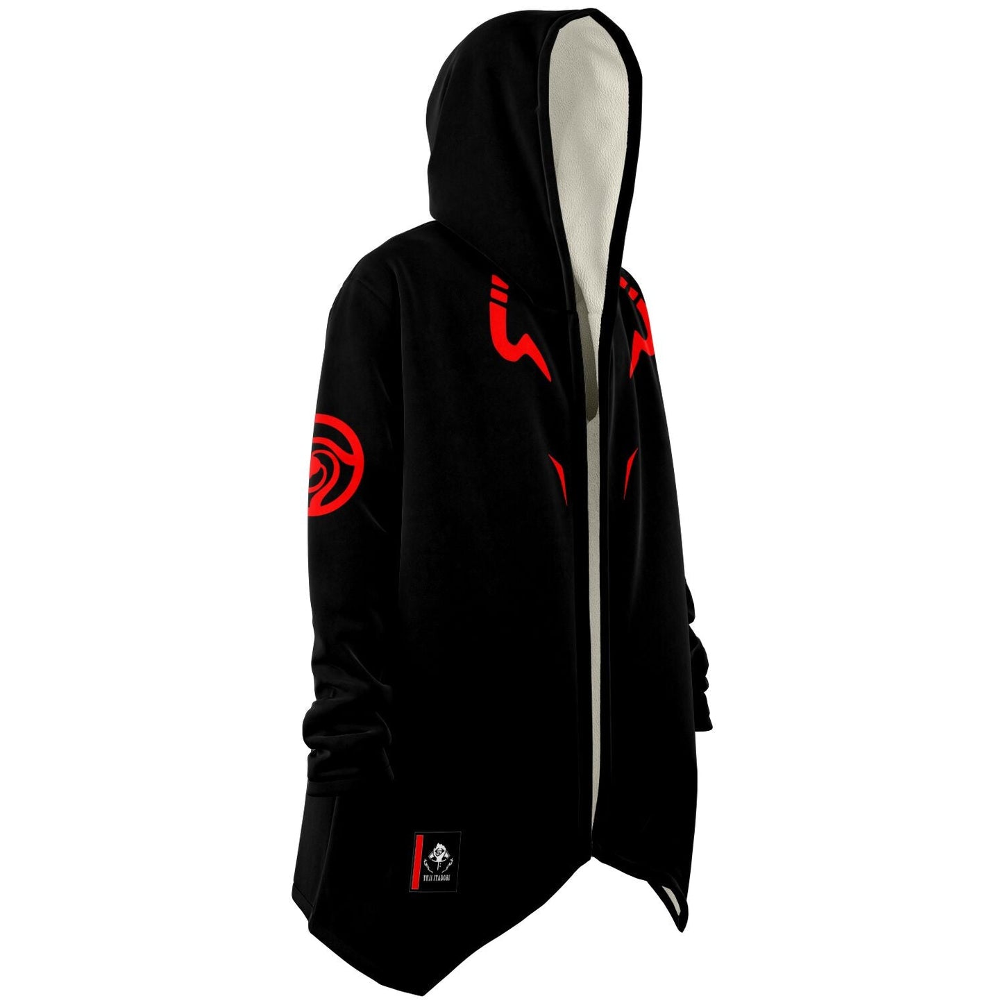 Black Red Outlined Rave Cloak