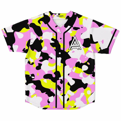 ARMNHMR Pink Camouflage Rave Baseball Jersey