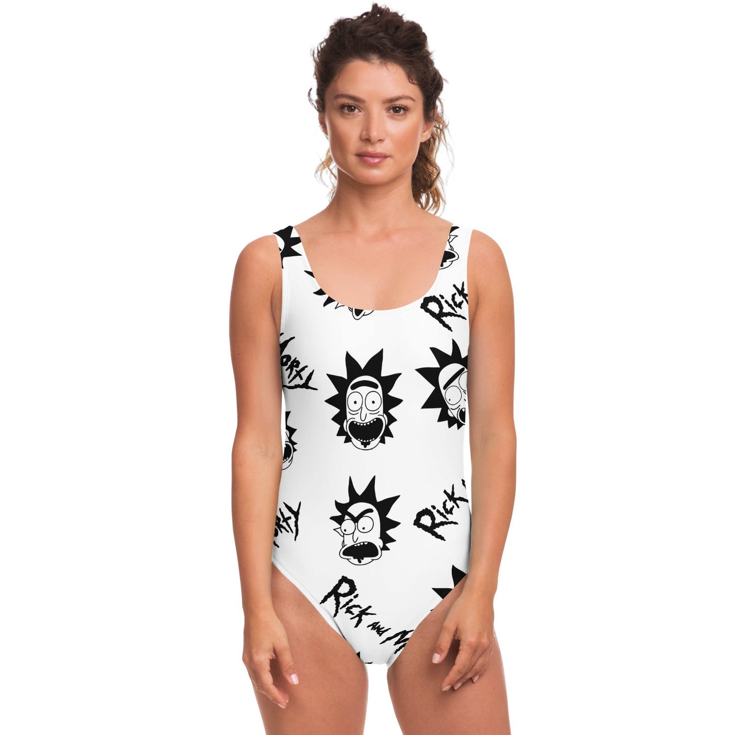 White Cartoon Character Rave Swimsuit