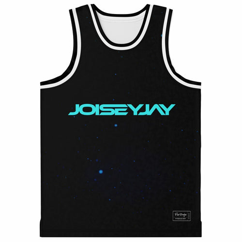 JoiseyJay Black Body Futuristic Wordmark Rave Basketball Jersey
