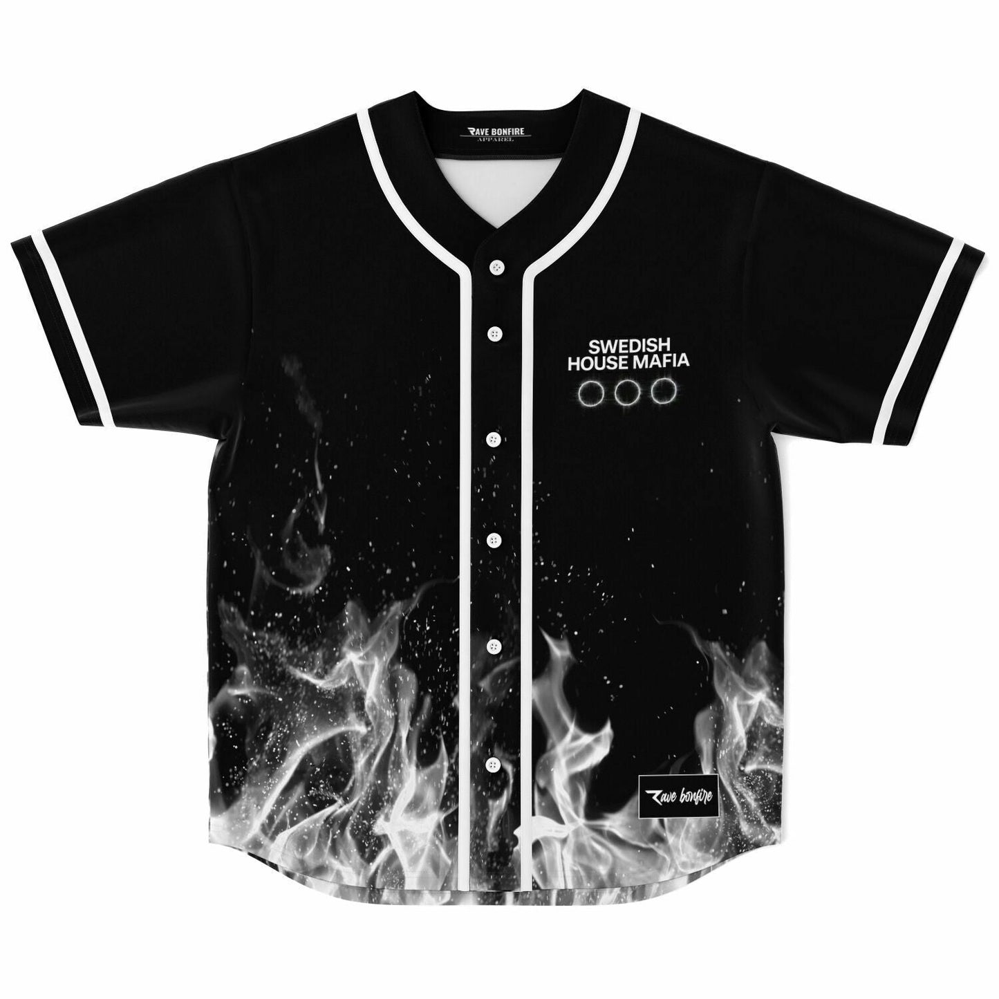 Swedish House Mafia Black Ghostly White Rave Baseball Jersey