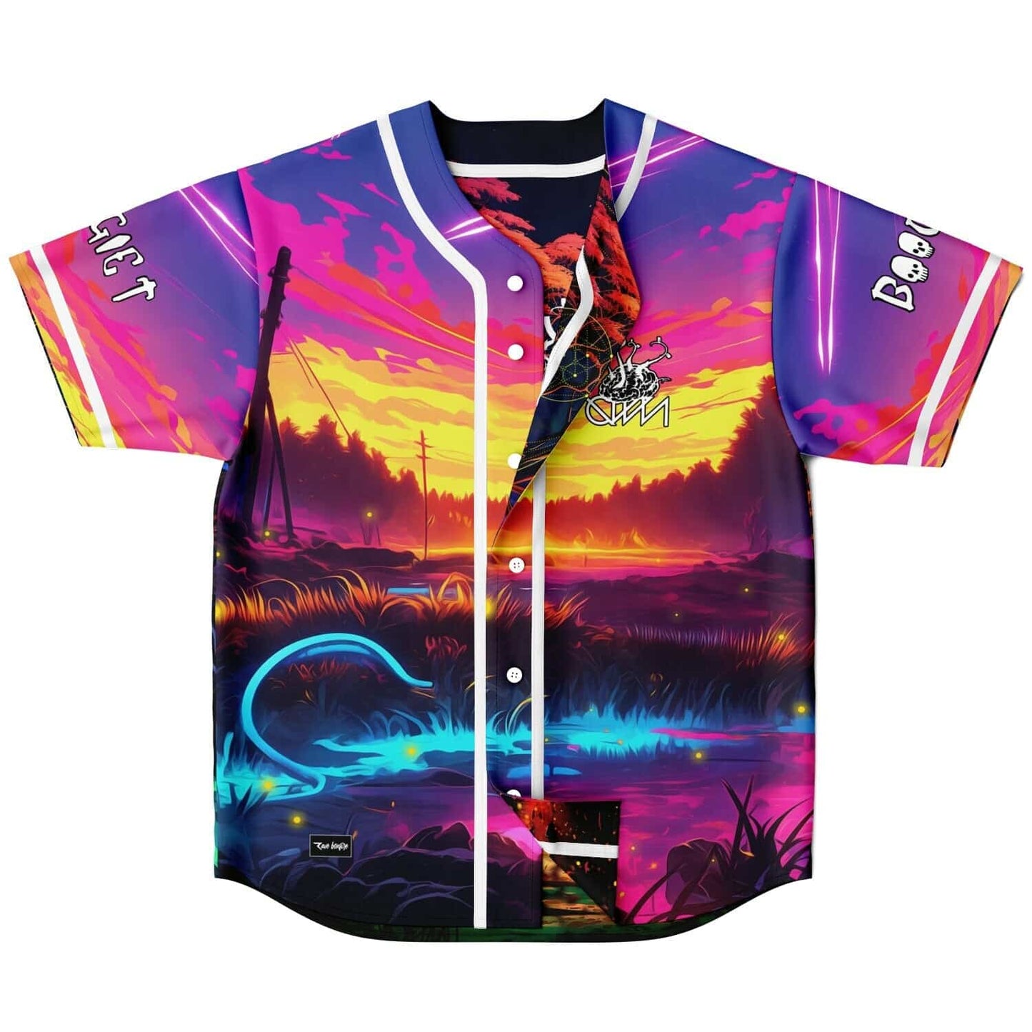 Boogie T x Ganja White Night Reversible Baseball Jersey