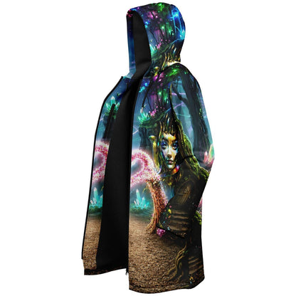 Electric Forest Deep Teal Enchanted Glowing Rave Cloak