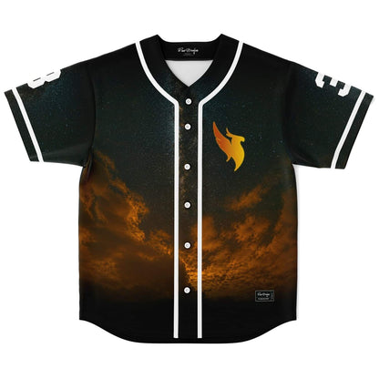 Illenium Black Dark Flaming Phoenix Rave Baseball Jersey