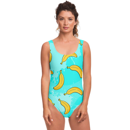 Turquoise Scattered Cartoon Rave Swimsuit
