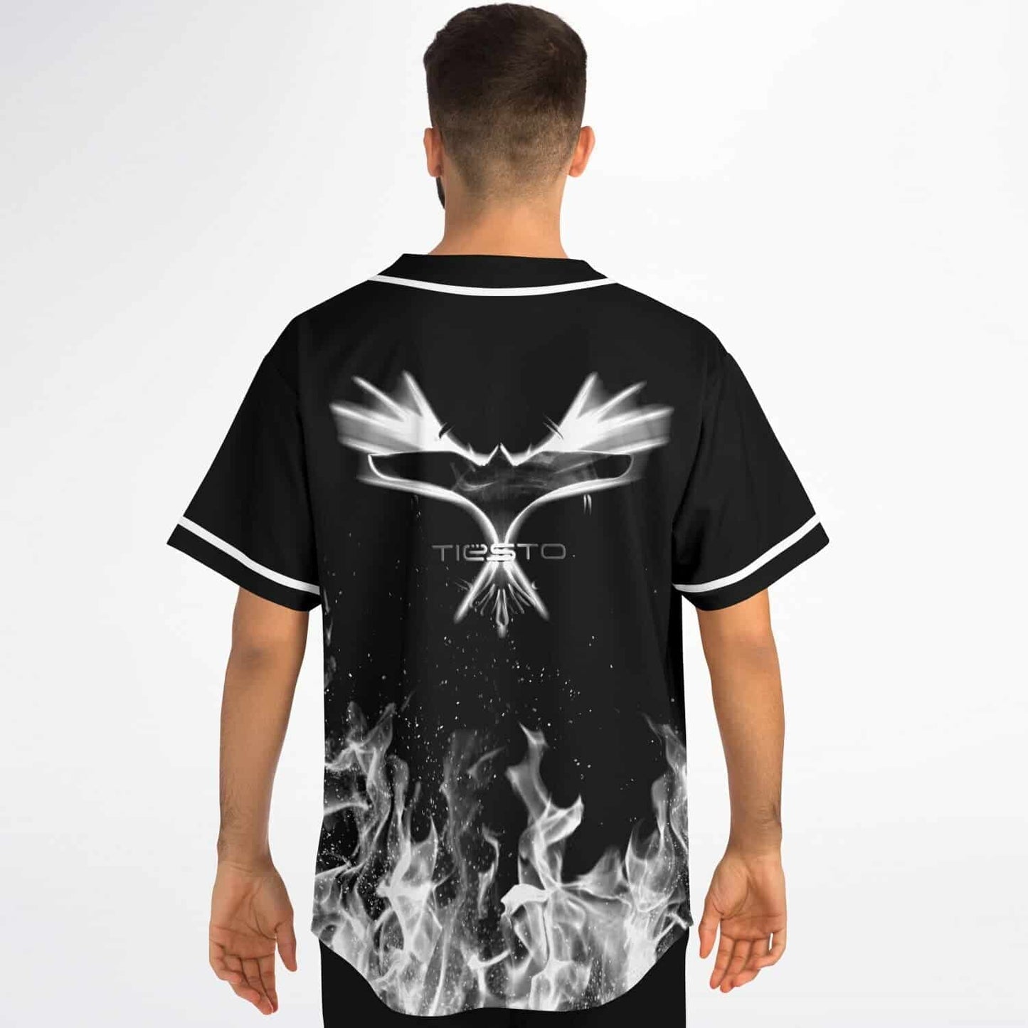 Tiesto Black White Smoky Rave Baseball Jersey
