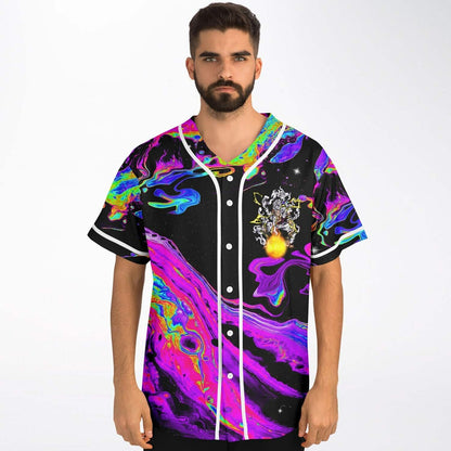 Seven Lions Black Psychedelic Liquid Rave Baseball Jersey