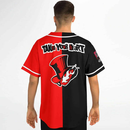 Split Black Half Rave Baseball Jersey
