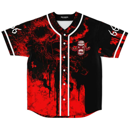 Black Blood Horror Kaiju Rave Baseball Jersey