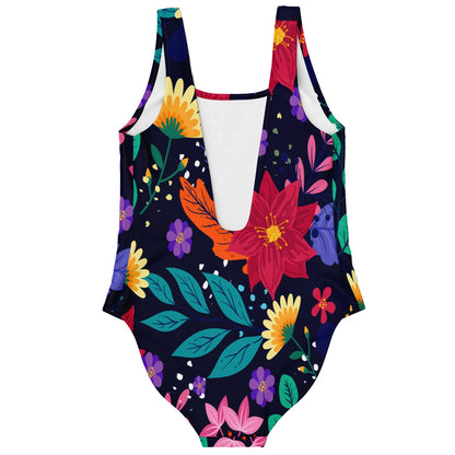 Navy Colorful Botanical Rave Swimsuit