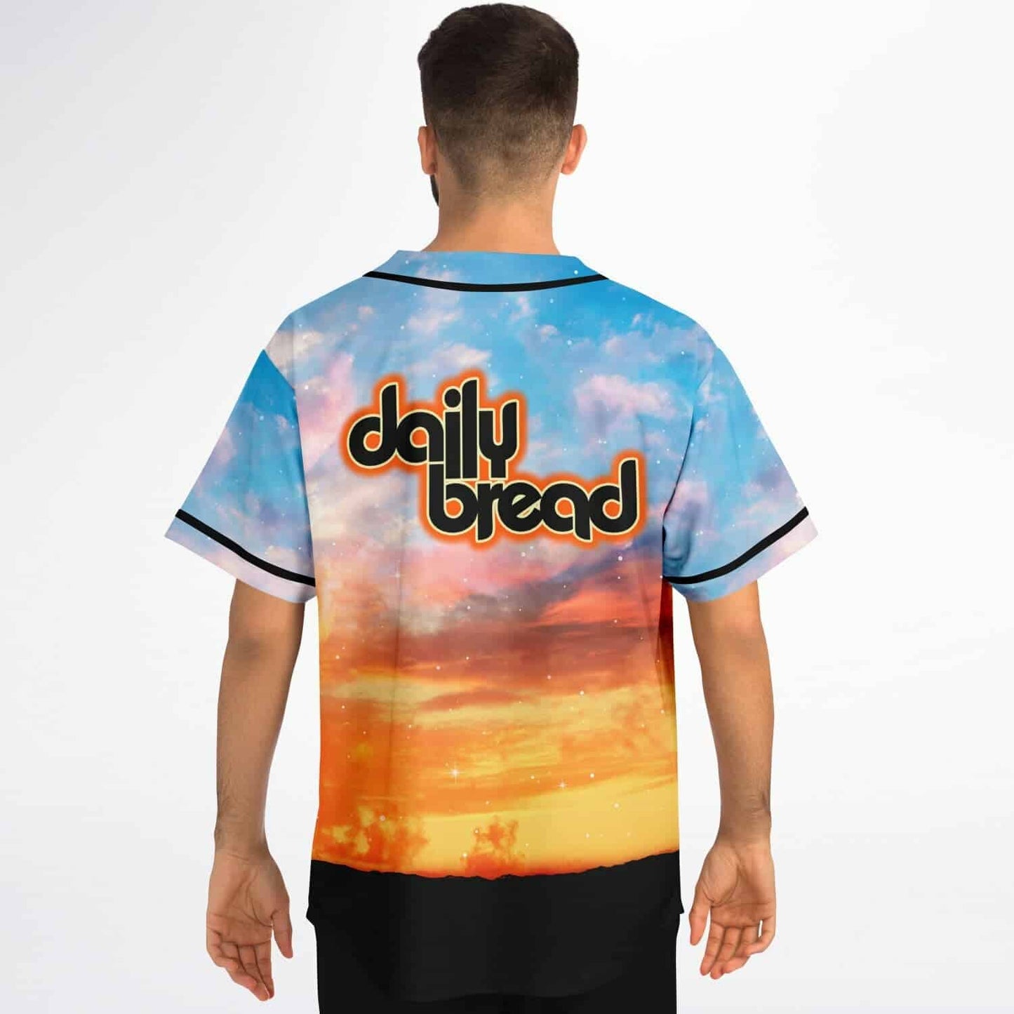 Daily Bread Sky Blue Photographic Sunset Rave Baseball Jersey