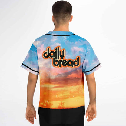 Daily Bread Sky Blue Photographic Sunset Rave Baseball Jersey