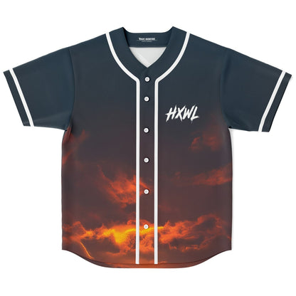 HXWL Dark Navy Demonic Wolf Rave Baseball Jersey