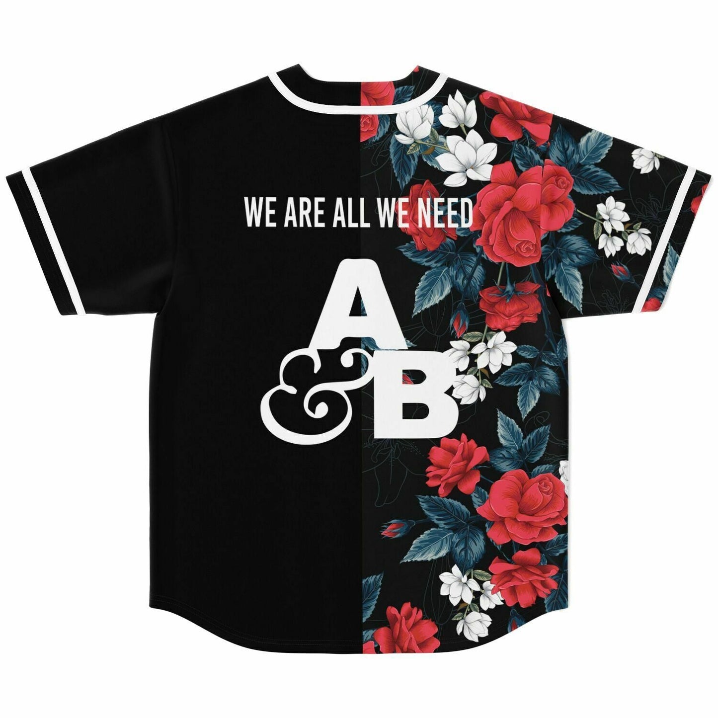 Above & Beyond Black Dark Floral Rave Baseball Jersey