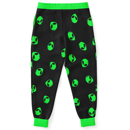Black Scattered Green Rave Joggers