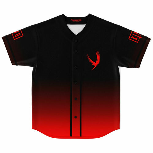 Sullivan King Black Bright Red Eagle Rave Baseball Jersey