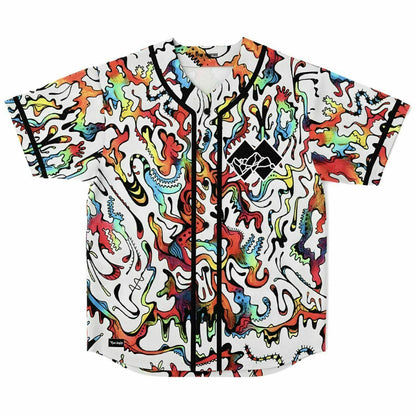 John Summit White Abstract Drippy Rave Baseball Jersey