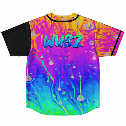 Neon Acid Drip Doodle Reversible Baseball Jersey
