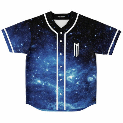 MITIS Blue Black Nebula Rave Baseball Jersey