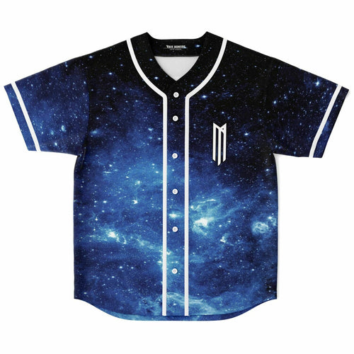 MITIS Blue Black Nebula Rave Baseball Jersey