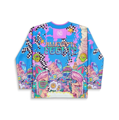ALLEYCVT Sky Blue Candy Colored Rave Hockey Jersey