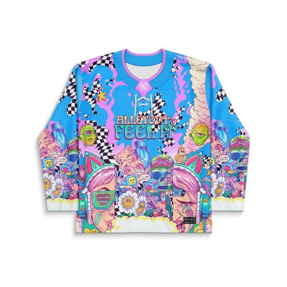 ALLEYCVT Sky Blue Candy Colored Rave Hockey Jersey