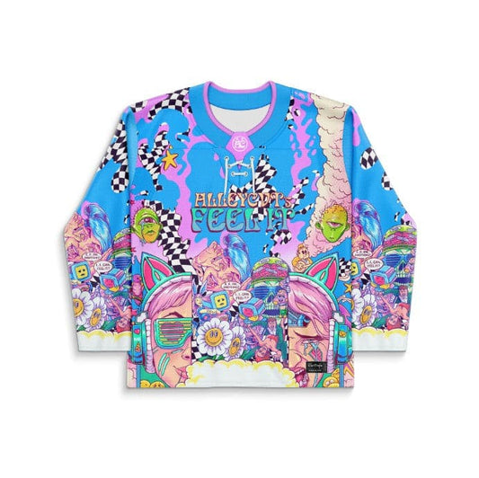ALLEYCVT Sky Blue Candy Colored Rave Hockey Jersey