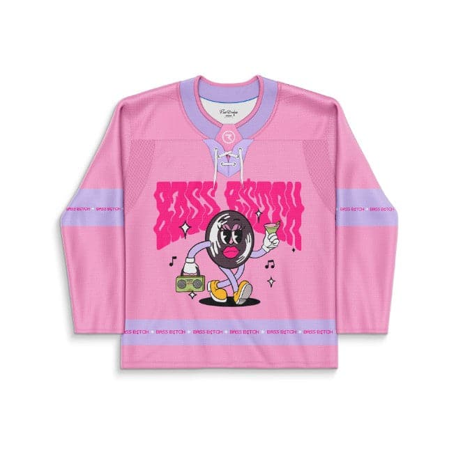 Mary Droppinz Pink Cartoon Mascot Rave Hockey Jersey