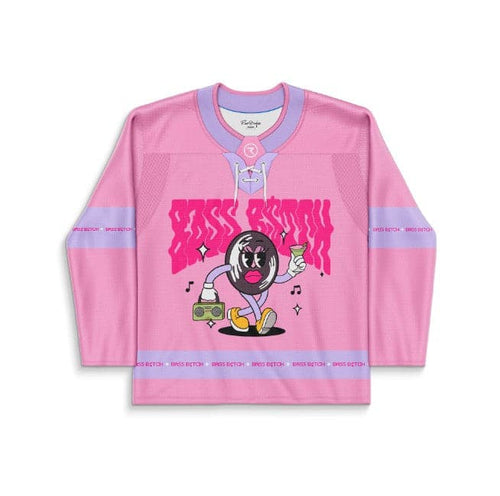 Mary Droppinz Pink Cartoon Mascot Rave Hockey Jersey