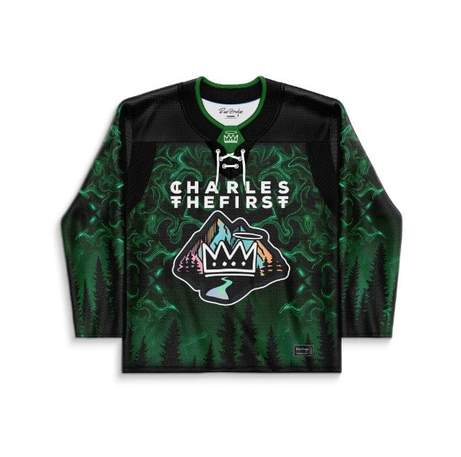 CHARLES THE FIRST Black Forest Misty Pine Rave Hockey Jersey