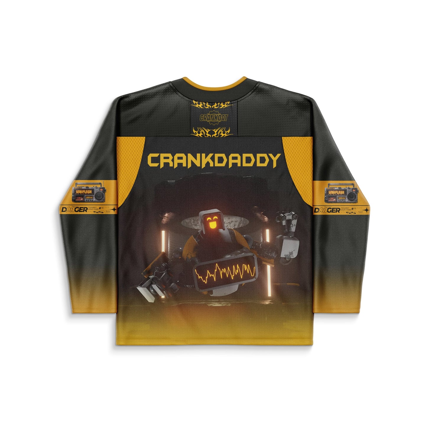Black Golden 3D Rendered Rave Hockey Jersey