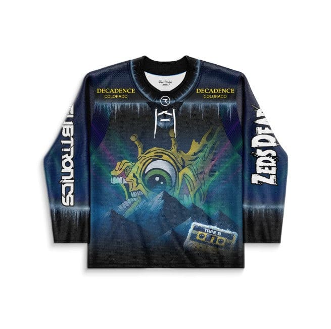Zeds Dead x Subtronics Tape B Dark Navy Aurora Rave Hockey Jersey