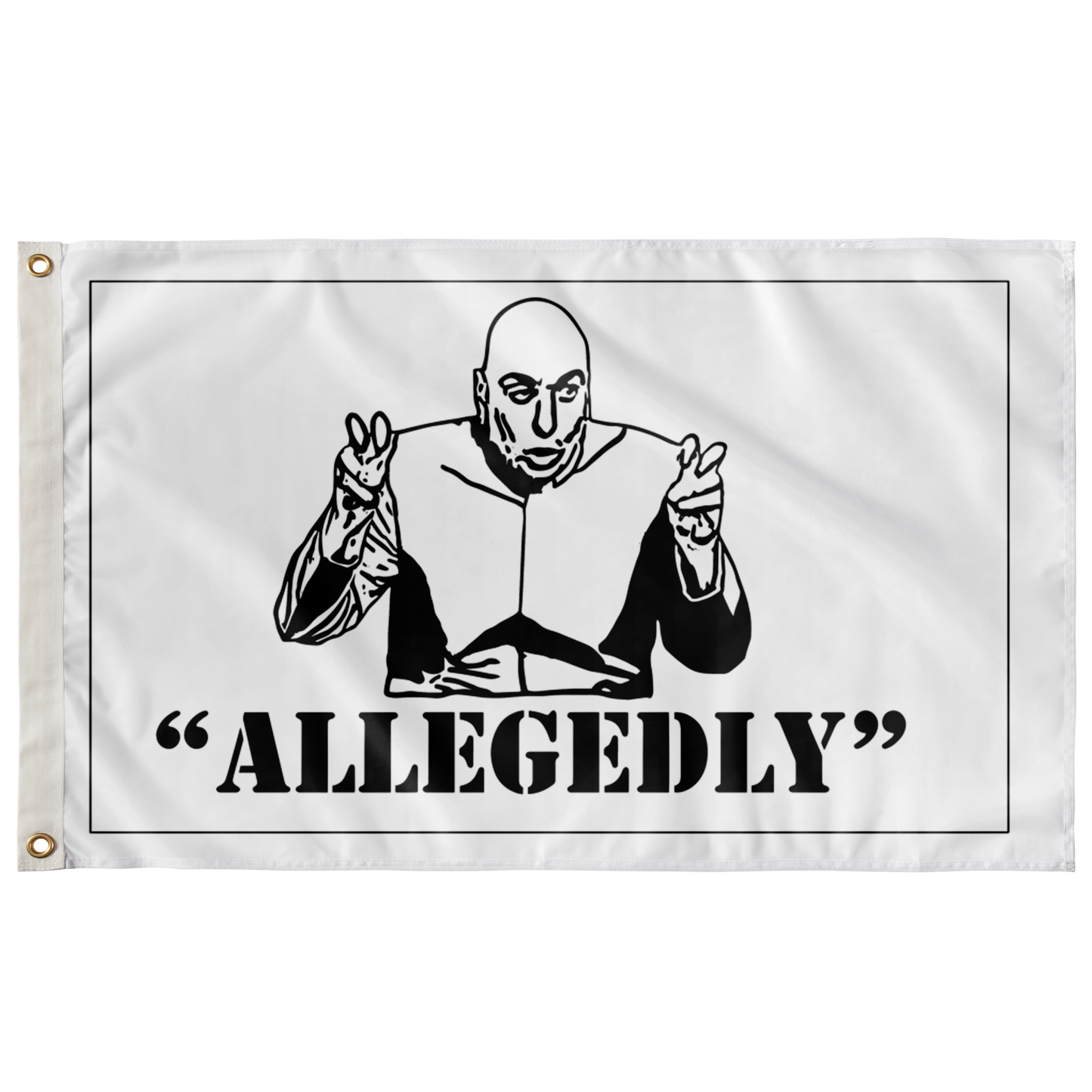 White Black Illustration Rave Flag
