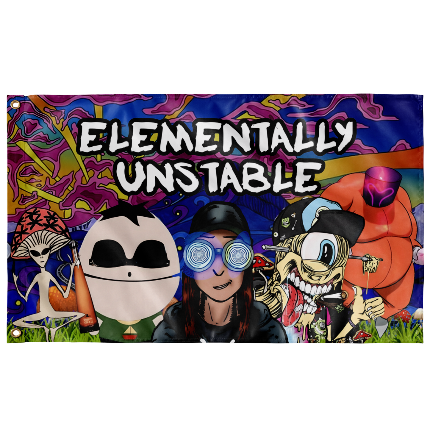 Elementally unstable rave flag