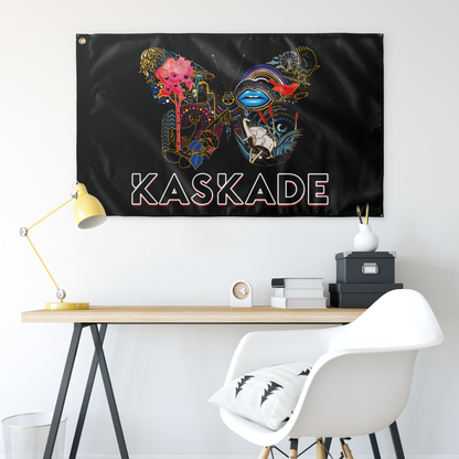 Kaskade Black Butterfly Formed Rave Flag