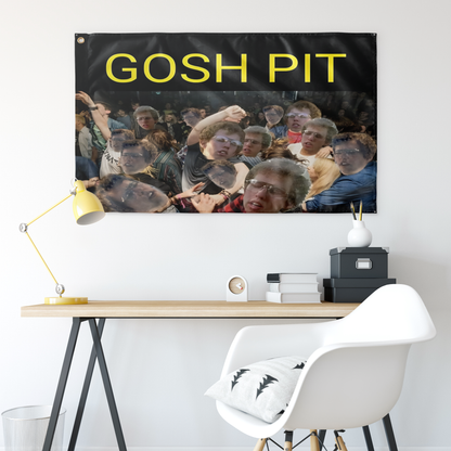 Black Mosh Pit Rave Flag
