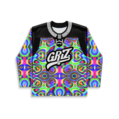 GRiZ Rainbow Kaleidoscopic Mirrored Rave Hockey Jersey